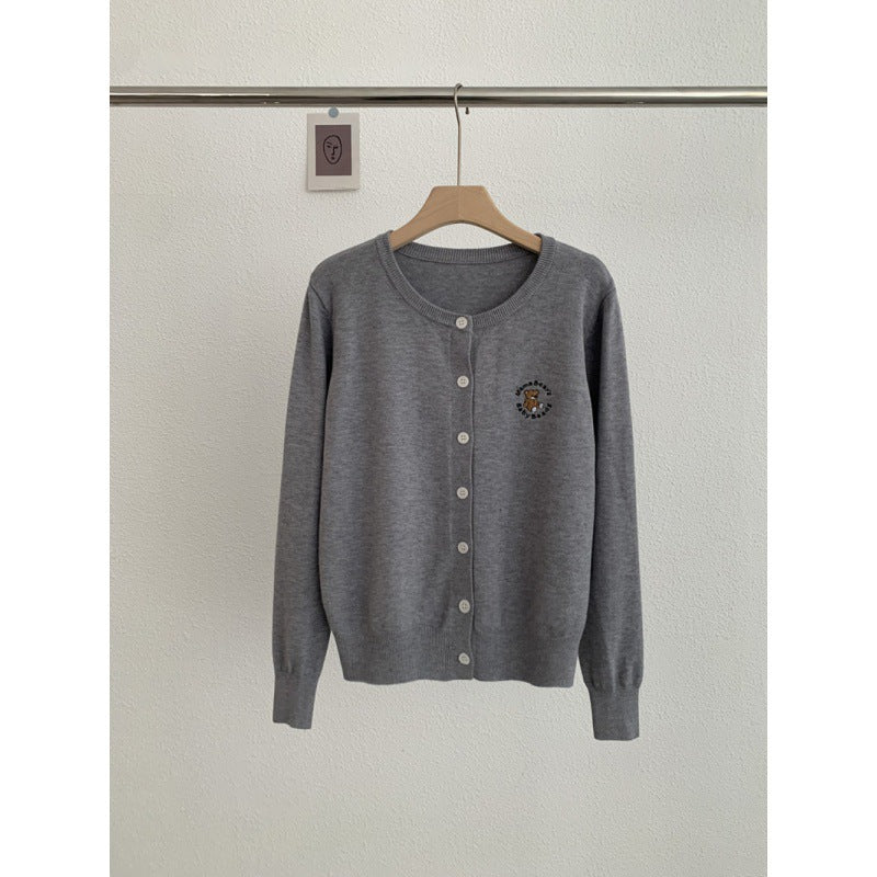 Bear knitted cardigan
