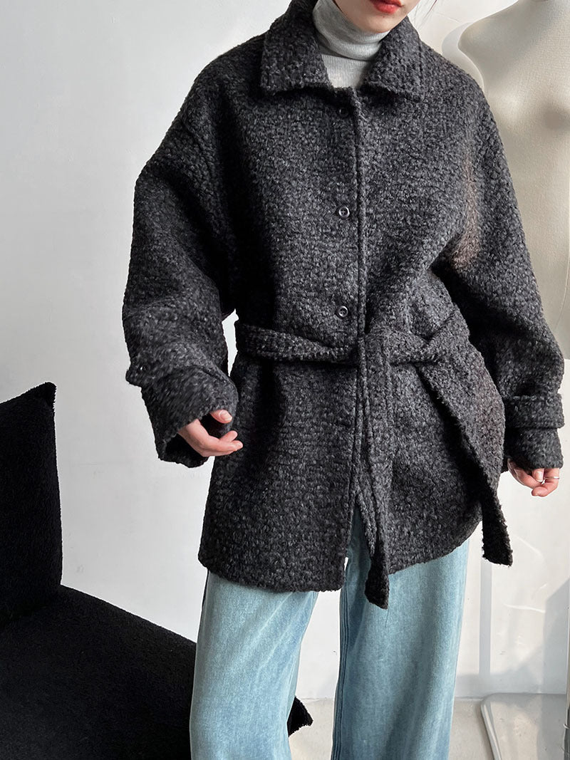 Oversized Teddy Fleece Coat – Women’s Warm Winter Loose Fit Shearling Jacket