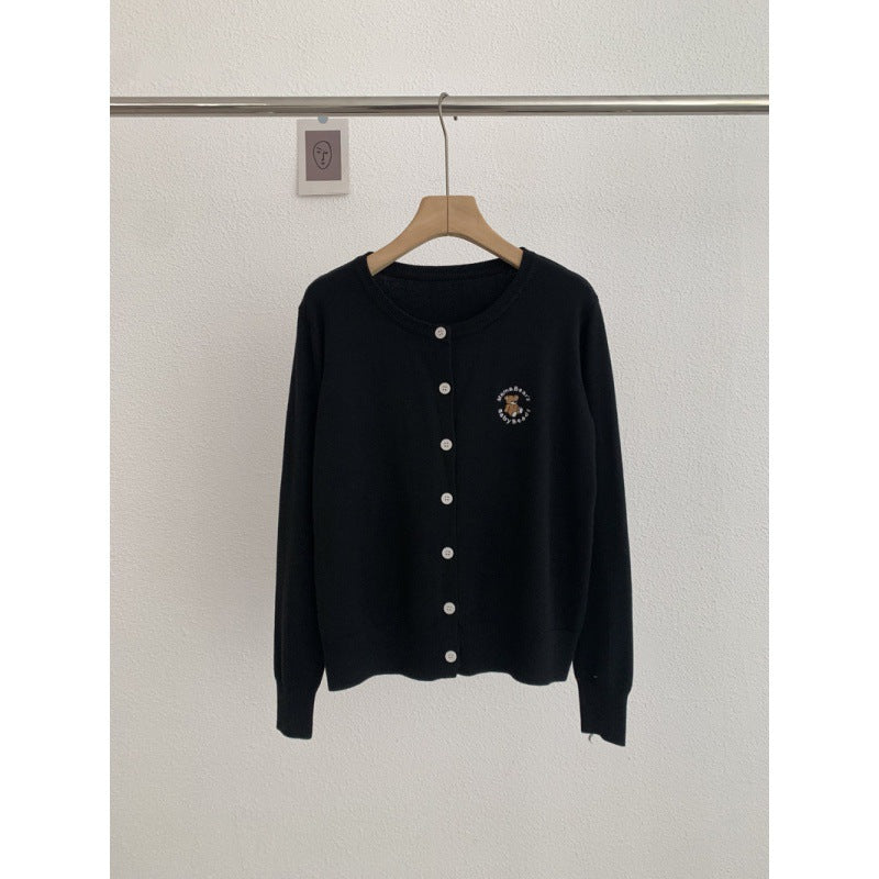 Bear knitted cardigan