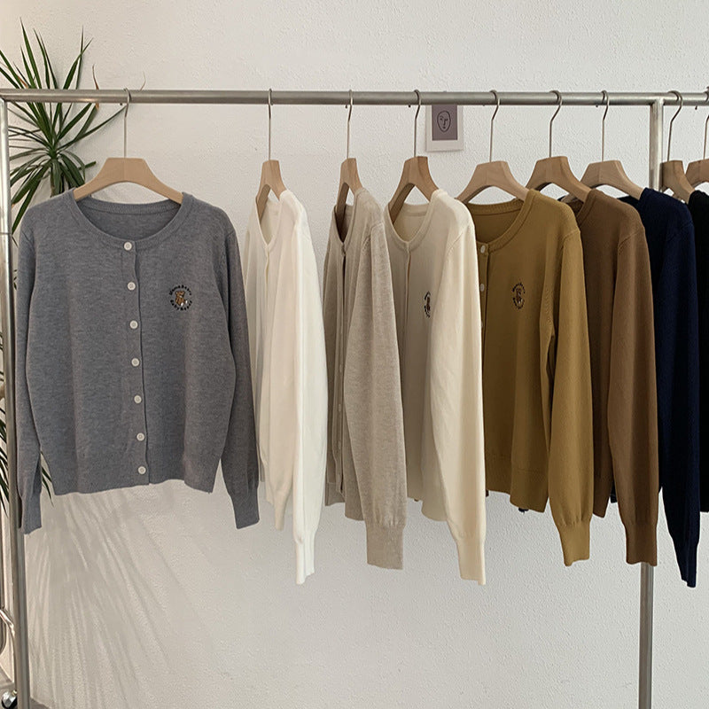 Bear knitted cardigan