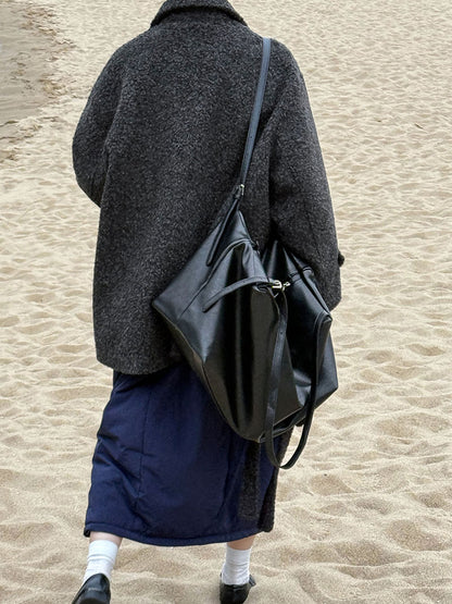 Oversized Teddy Fleece Coat – Women’s Warm Winter Loose Fit Shearling Jacket