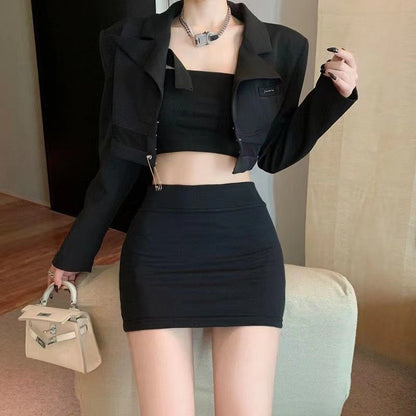 Basic High-Waisted Bodycon Mini Skirt – Slim Fit Stretch Knit Solid Skirt for Women (S–XL)